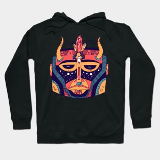 Retro Triad African Mask No 8 Hoodie